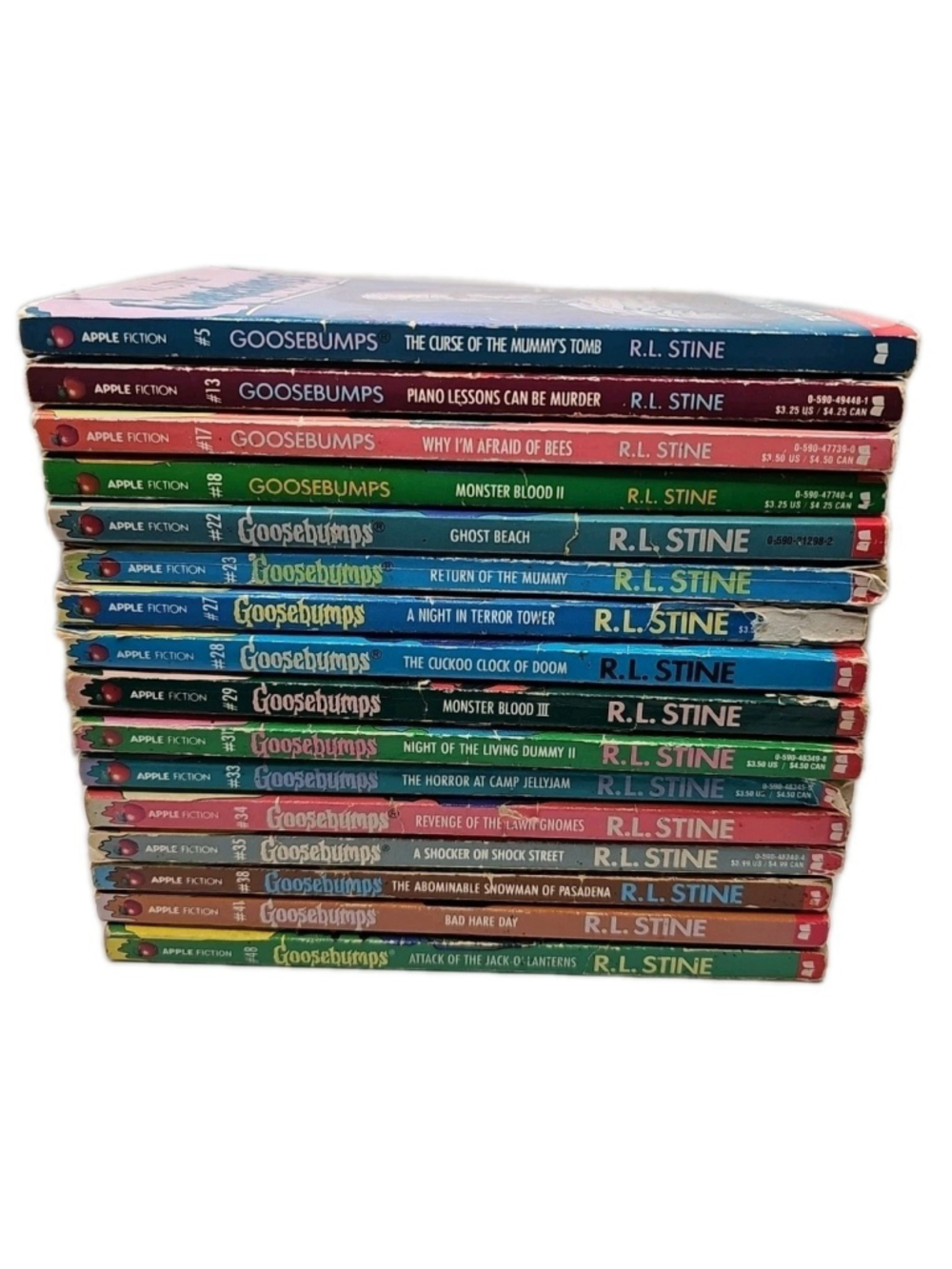 Lot Of 16 Goosebumps Books R.L. Stine Original Series Ranging From #5-48